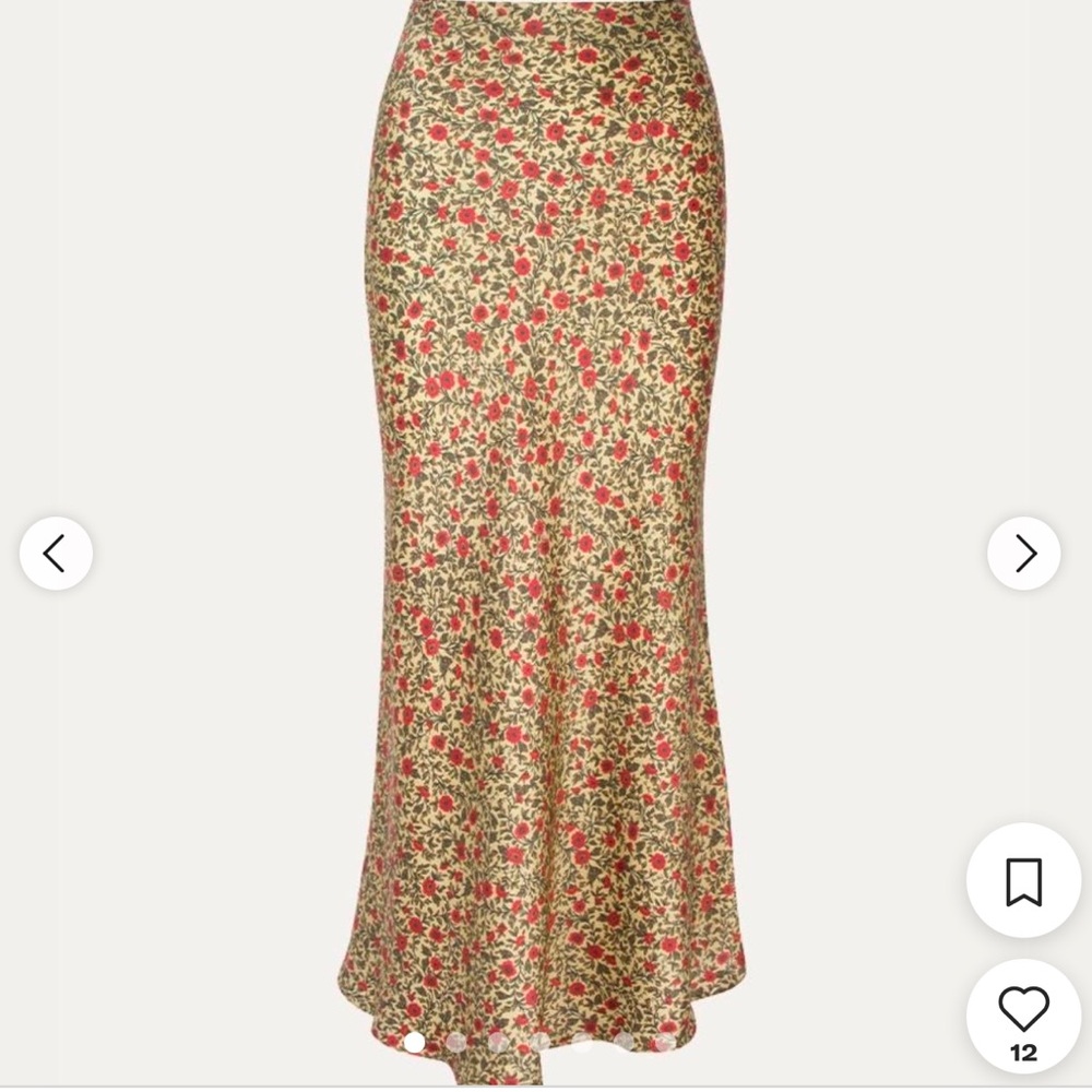 Realisation Par Silk Floral Maxi Skirt